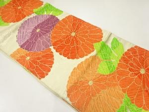 アンティーク 菊模様織出し袋帯(材料)